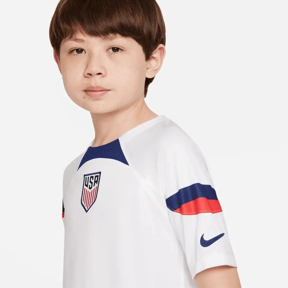 2022-23 USA Home Youth Soccer Jersey White-Loyal Blue | Nike Discount
