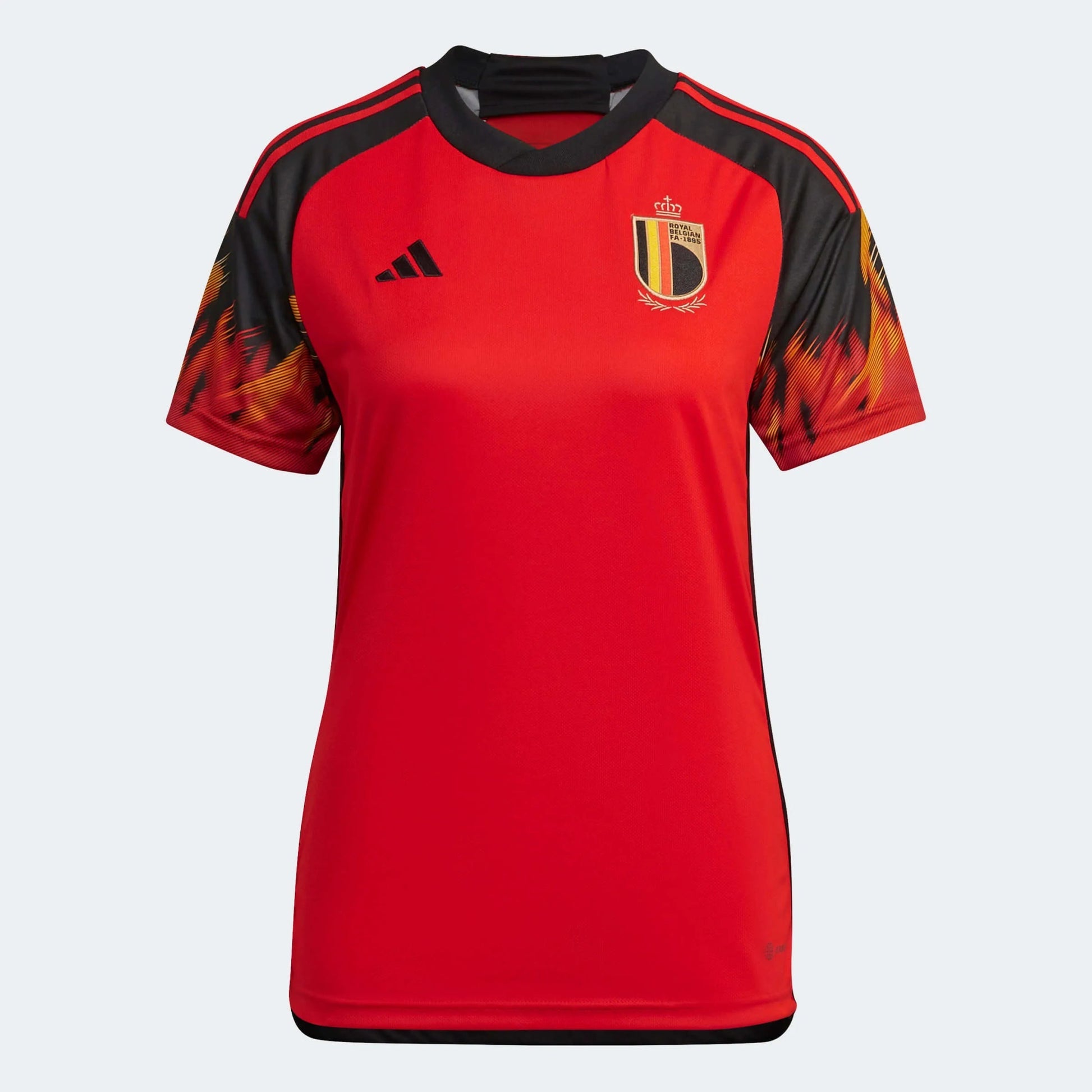 2022-23 Belgium Women's Home Soccer Jersey - Red-Black | Adidas Sale