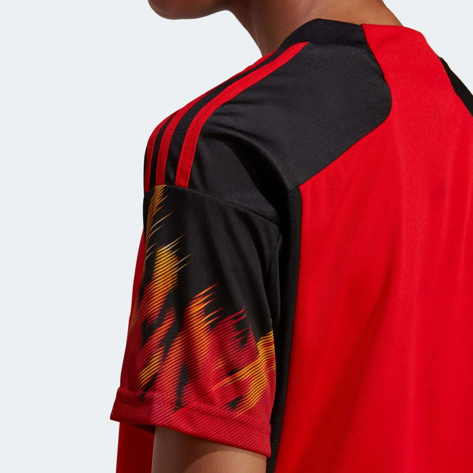 2022-23 Belgium Women's Home Soccer Jersey - Red-Black | Adidas Sale