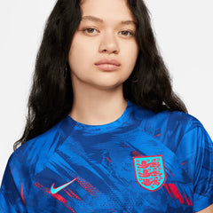 2022-23 England Women's Training Pre-Match Soccer Jersey - Blue | Nike for Sale