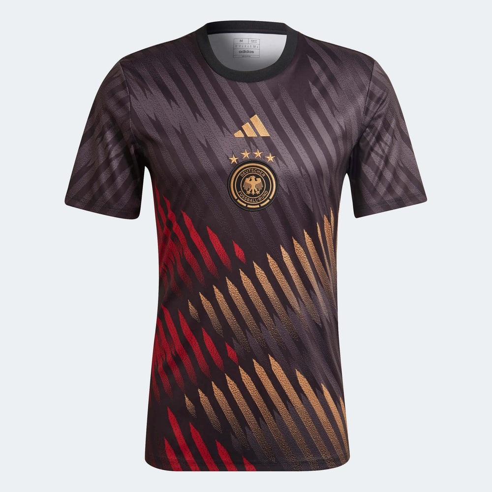 2022-23 Germany Pre-Match Soccer Jersey - Black-Grey-Red | Adidas for Sale