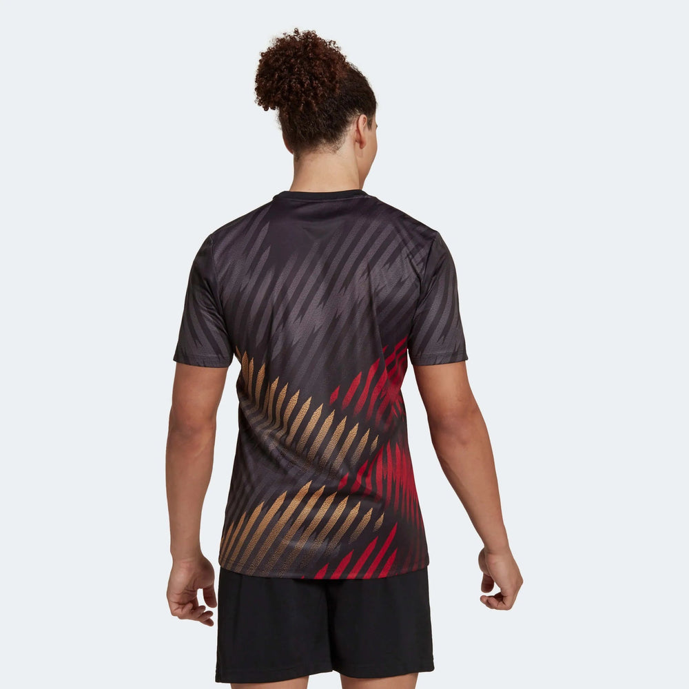 2022-23 Germany Pre-Match Soccer Jersey - Black-Grey-Red | Adidas for Sale