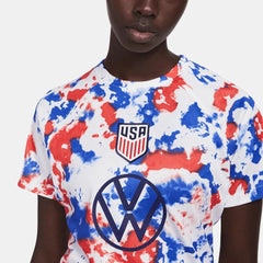 2022-23 USA Women's Pre-Match Soccer Jersey - White-Blue-Red | Nike Sale