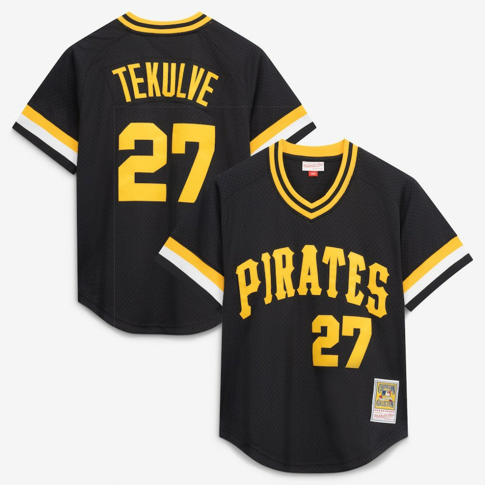 Kent Tekulve Pittsburgh Pirates Mitchell & Ness Authentic Batting Practice Jersey Lifestyle