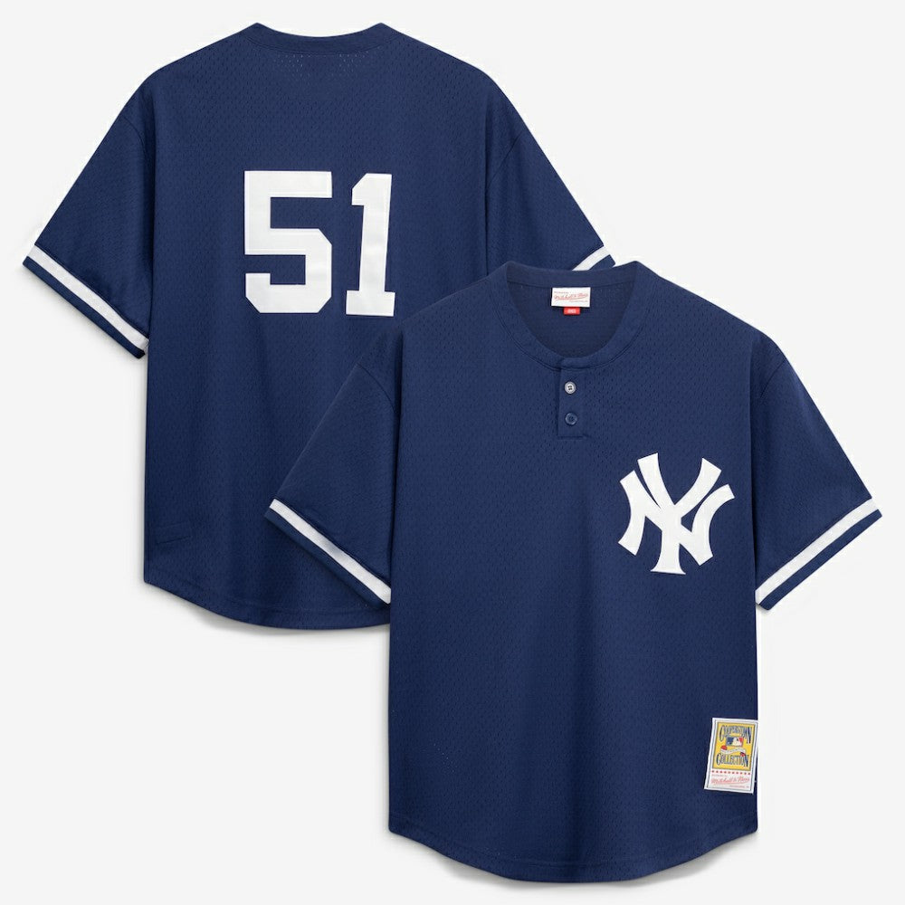 Bernie Williams New York Yankees Mitchell & Ness Authentic Batting Practice Jersey Lifestyle