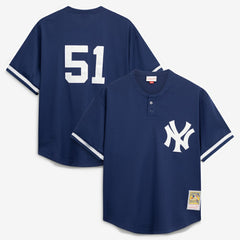 Bernie Williams New York Yankees Mitchell & Ness Authentic Batting Practice Jersey Lifestyle