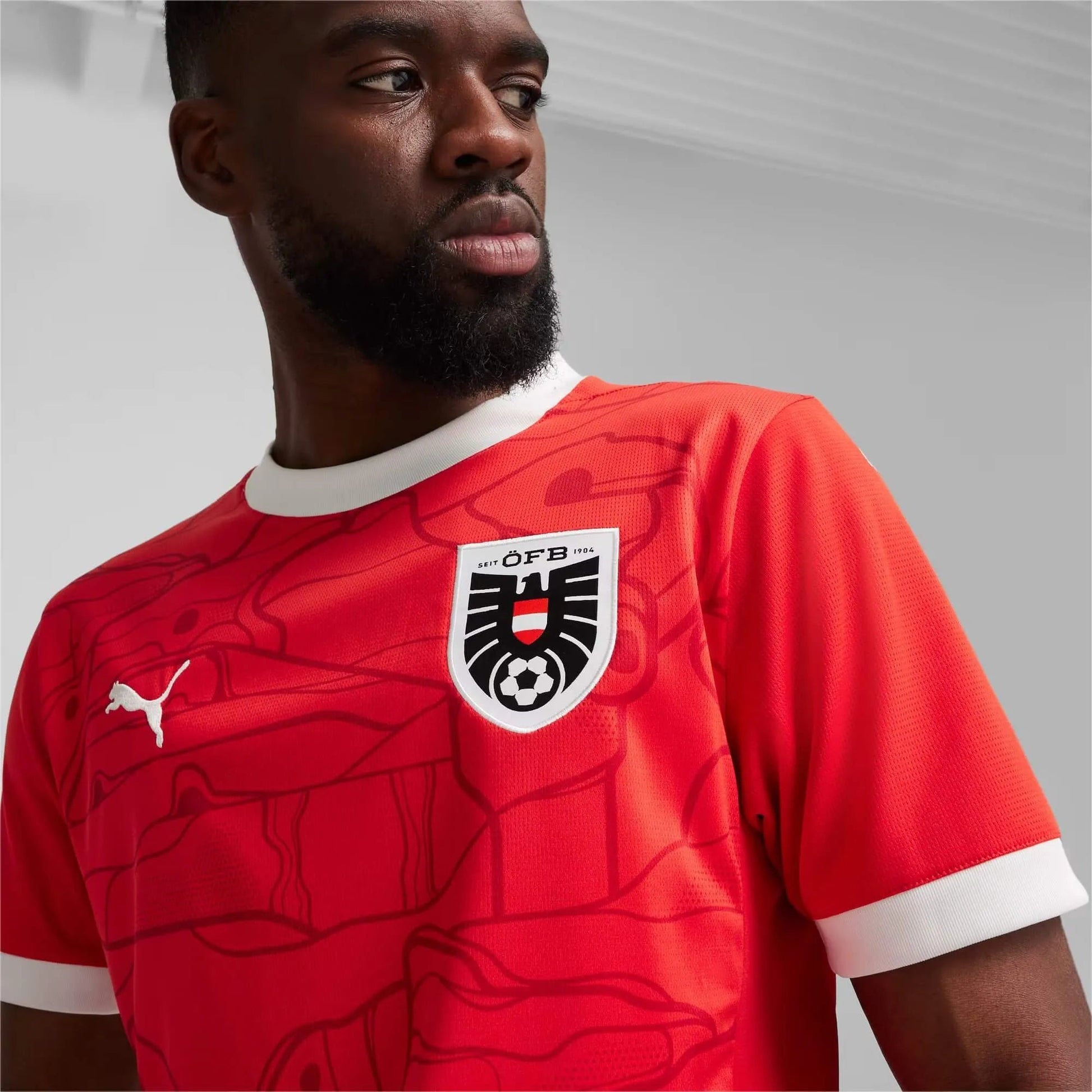 2024-25 Austria Men's Stadium Home Soccer Jersey | Puma Sale