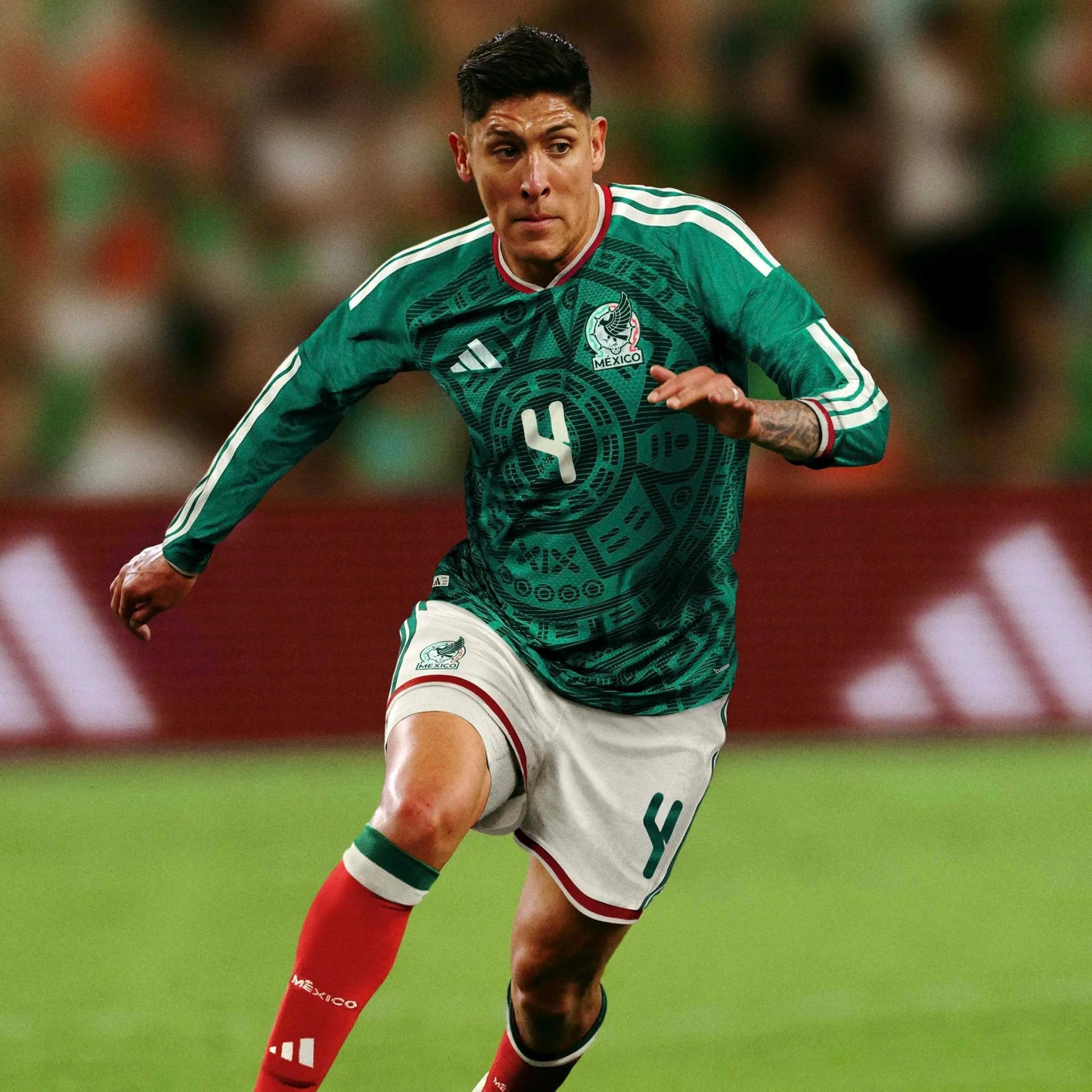 2026 Mexico Men's Authentic Home Long-Sleeve Soccer Jersey | Adidas Discount