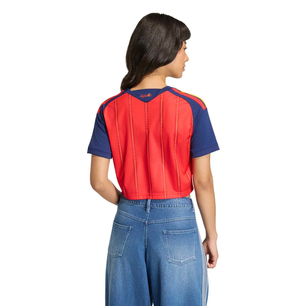 2026 Spain Women's Stadium Home Cropped Soccer Jersey | Adidas Sports