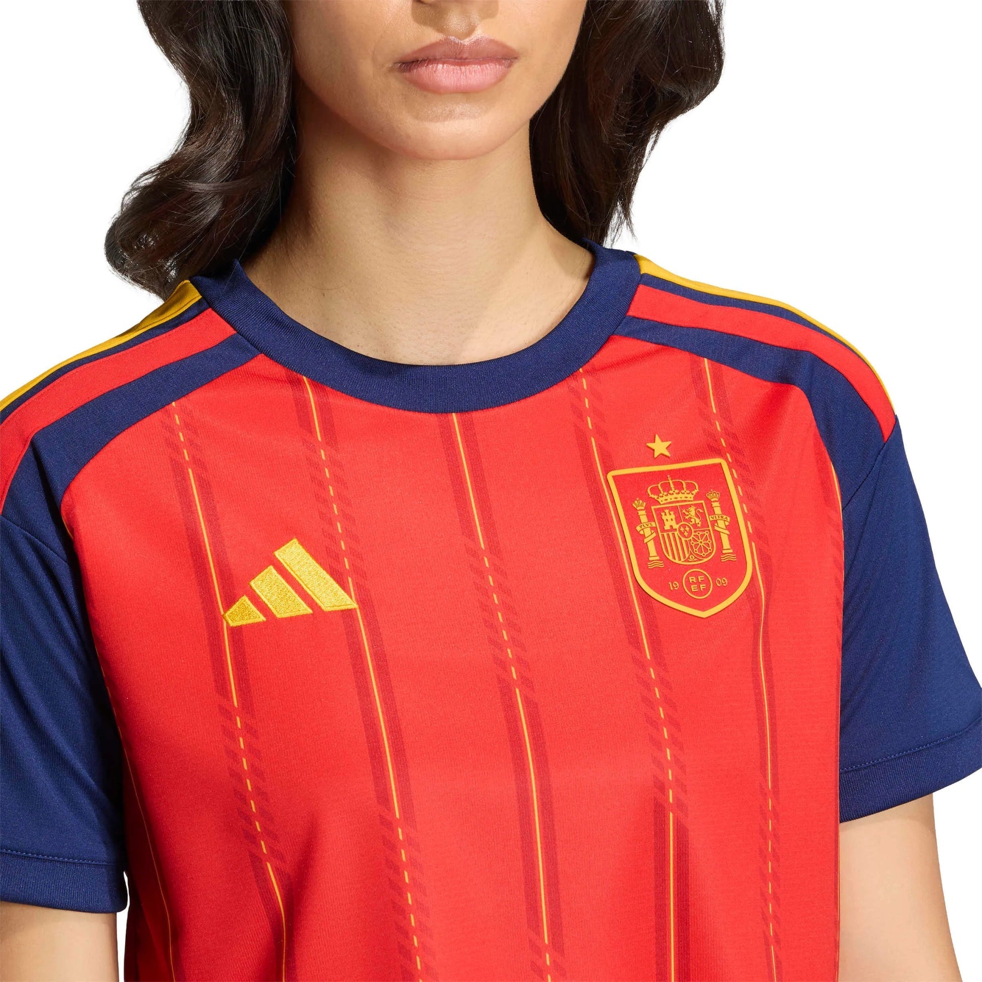 2026 Spain Women's Stadium Home Cropped Soccer Jersey | Adidas Sports