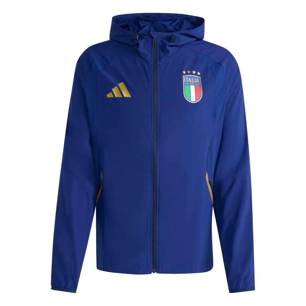 2026 Italy Men's Tiro Travel Full Zip Windbreaker | Adidas Sports