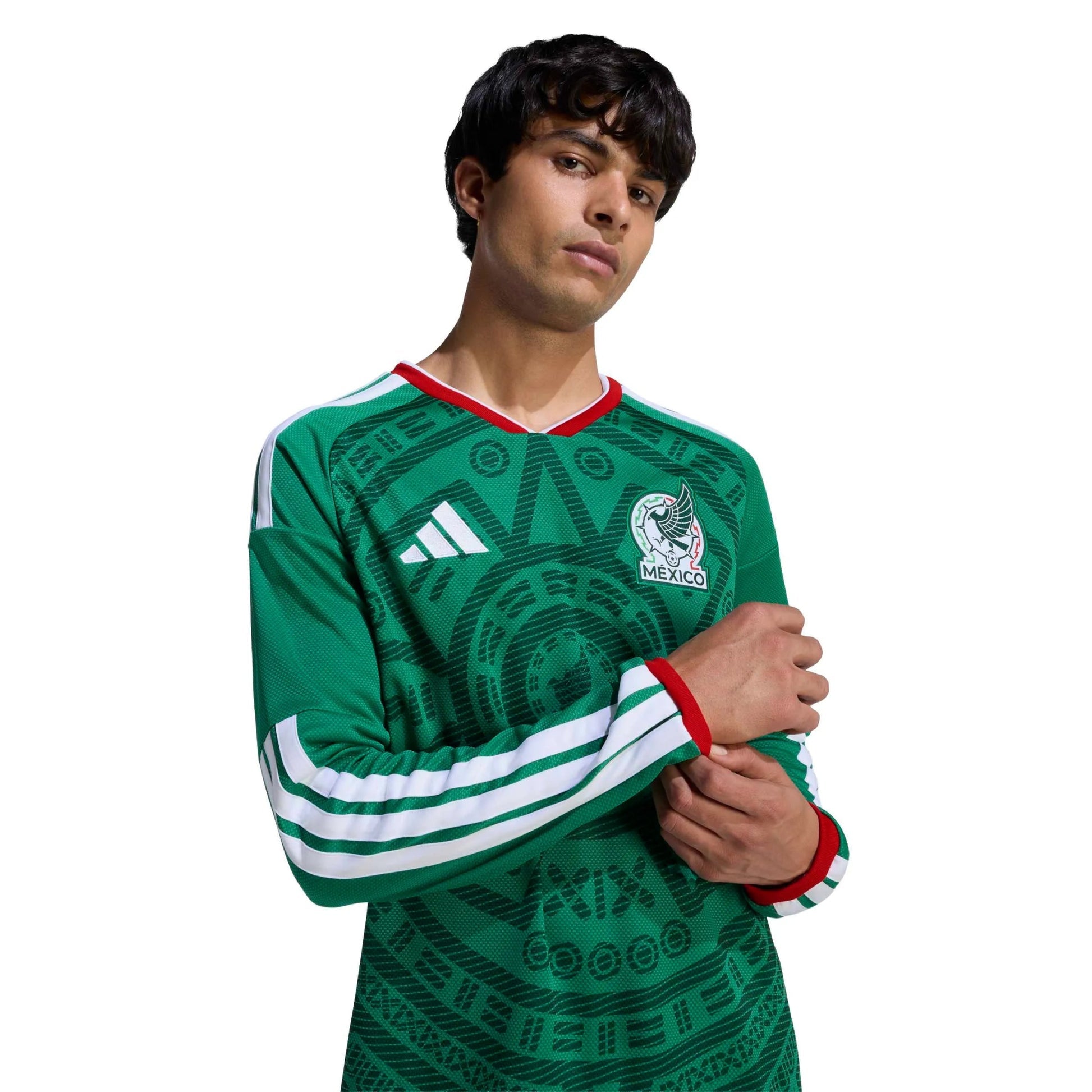2026 Mexico Men's Stadium Home Long-Sleeve Soccer Jersey | Adidas Sale