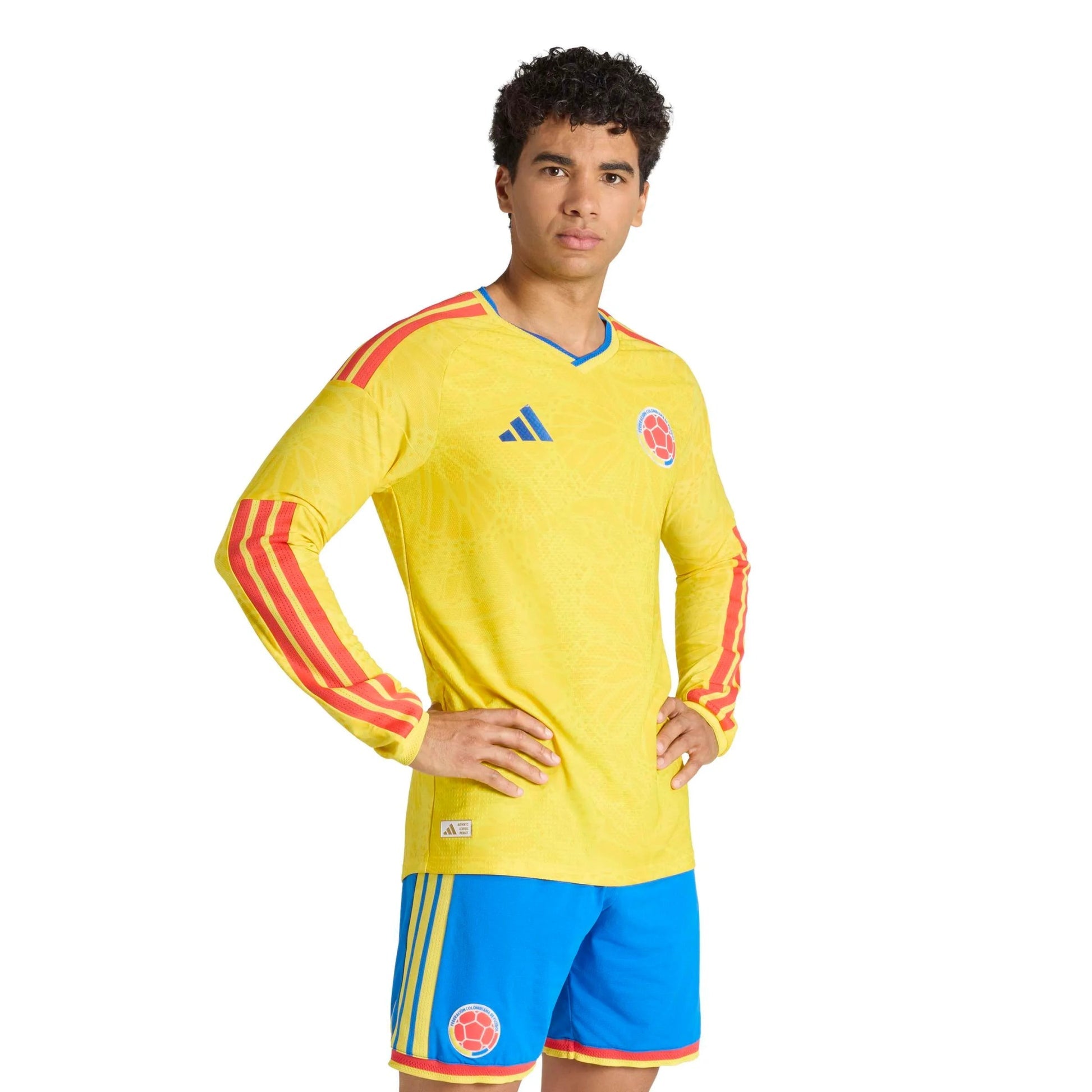 2026 Colombia Men's Authentic Home Long-Sleeve Soccer Jersey | Adidas Outlet