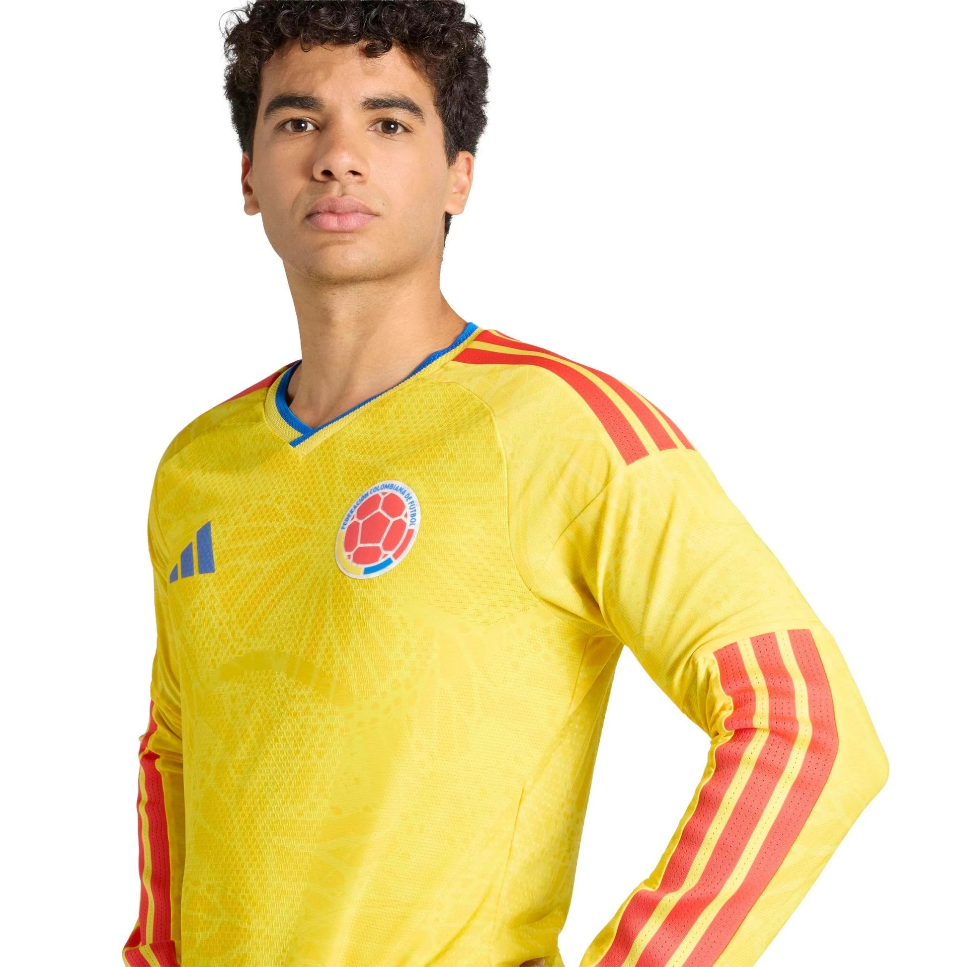 2026 Colombia Men's Authentic Home Long-Sleeve Soccer Jersey | Adidas Outlet