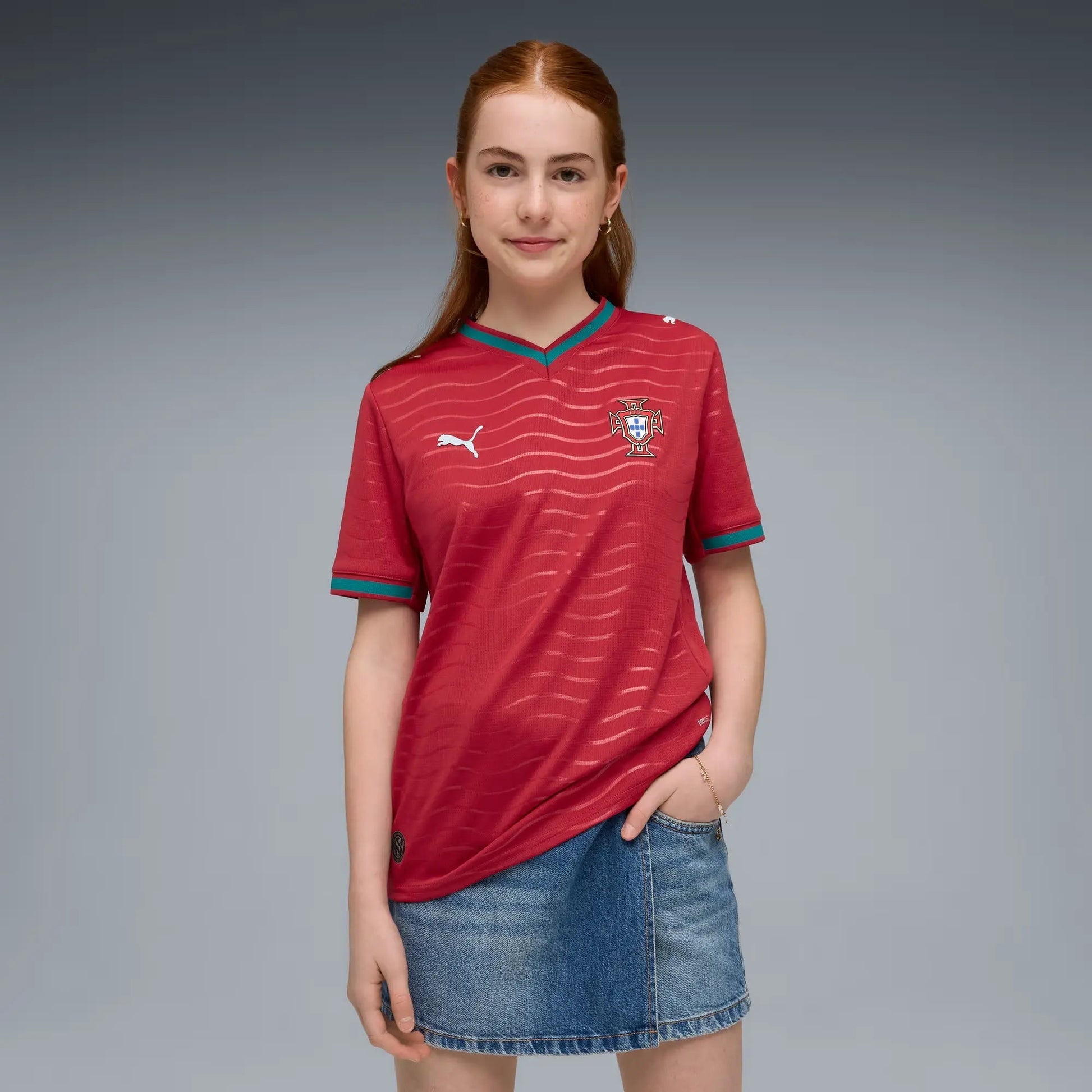 2026 Portugal Youth Stadium Home Soccer Jersey | Puma Sports