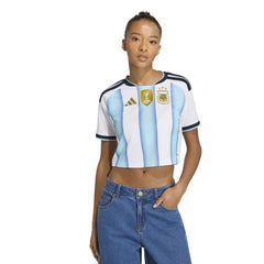 2026 Argentina Women's Stadium Home Cropped Soccer Jersey | Adidas Sale