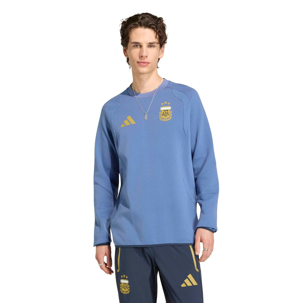2026 Argentina Men's Tiro Travel Crewneck Sweatshirt | Adidas Outlet