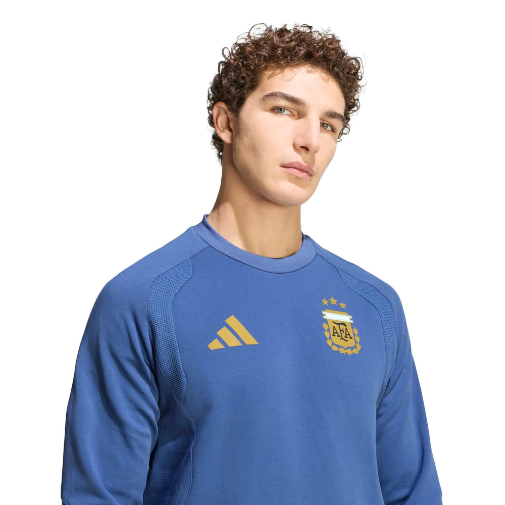 2026 Argentina Men's Tiro Travel Crewneck Sweatshirt | Adidas Outlet