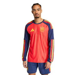 2026 Spain Men's Authentic Home Long-Sleeve Soccer Jersey | Adidas Outlet
