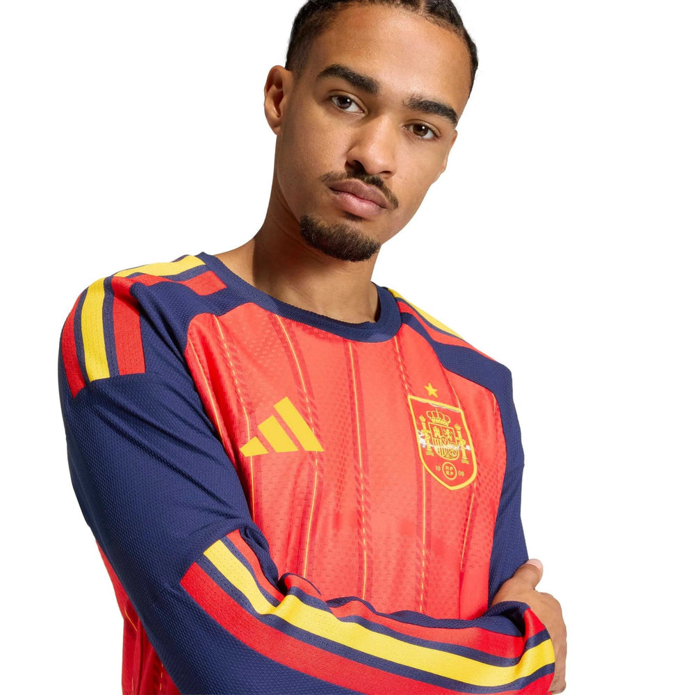 2026 Spain Men's Authentic Home Long-Sleeve Soccer Jersey | Adidas Outlet