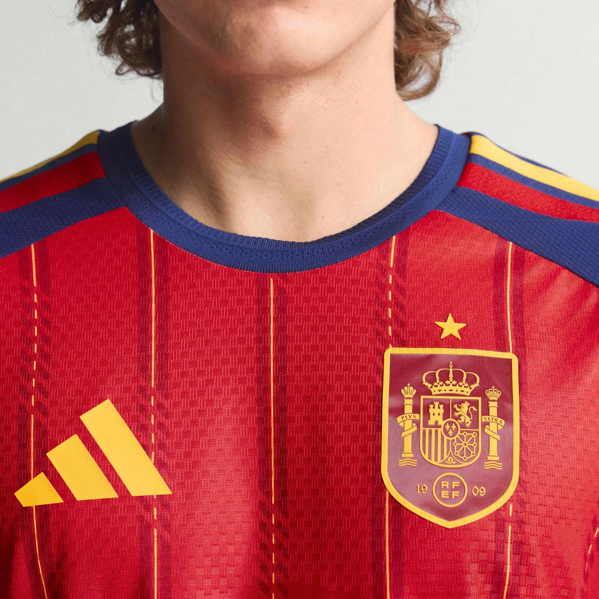 2026 Spain Men's Authentic Home Long-Sleeve Soccer Jersey | Adidas Outlet
