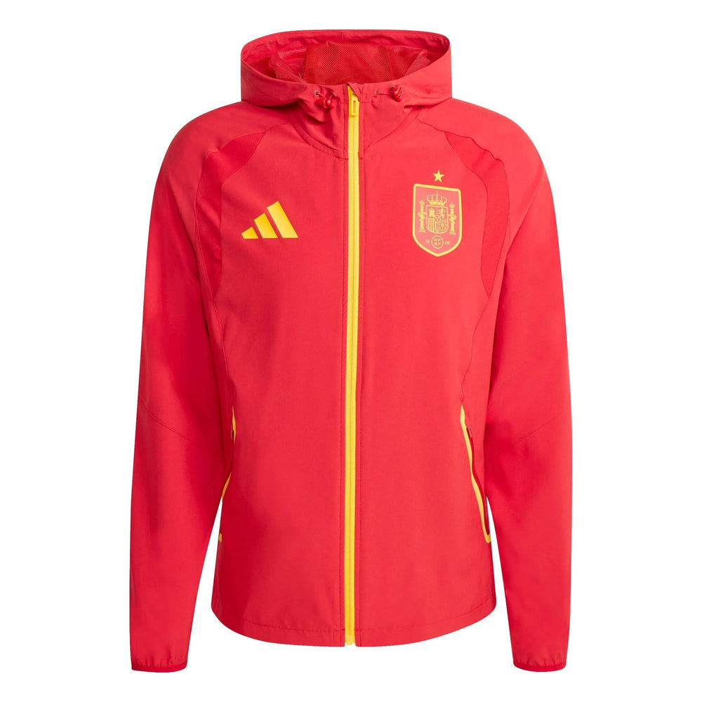 2026 Spain Men's Tiro Travel Full Zip Windbreaker | Adidas Sports