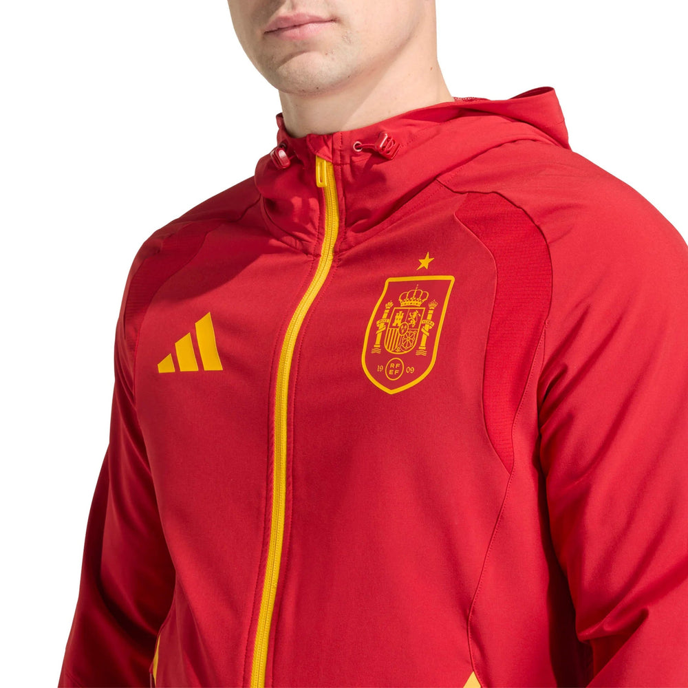 2026 Spain Men's Tiro Travel Full Zip Windbreaker | Adidas Sports