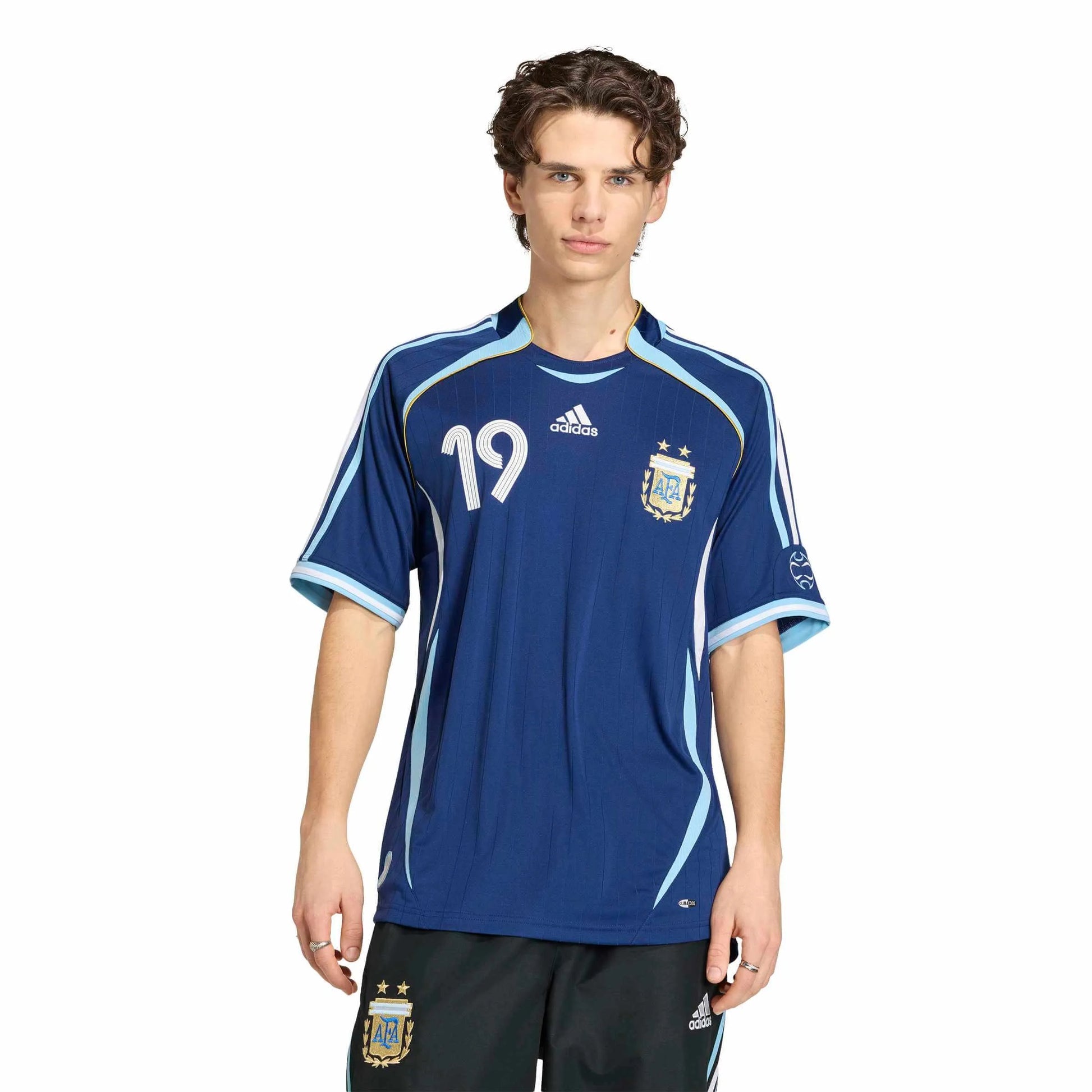 2006 Argentina Men's Retro Stadium Away Messi #19 Soccer Jersey | Adidas for Sale