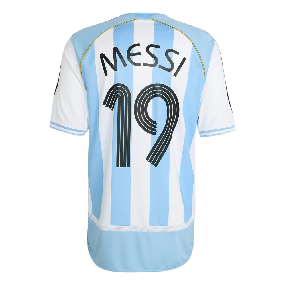 2006 Argentina Men's Retro Stadium Home Messi #19 Soccer Jersey | Adidas Sale