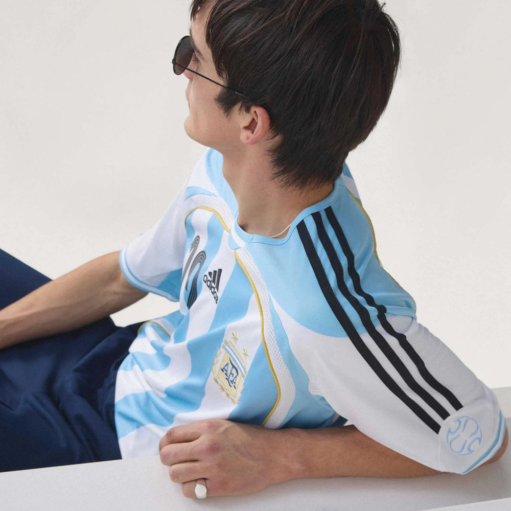 2006 Argentina Men's Retro Stadium Home Messi #19 Soccer Jersey | Adidas Sale