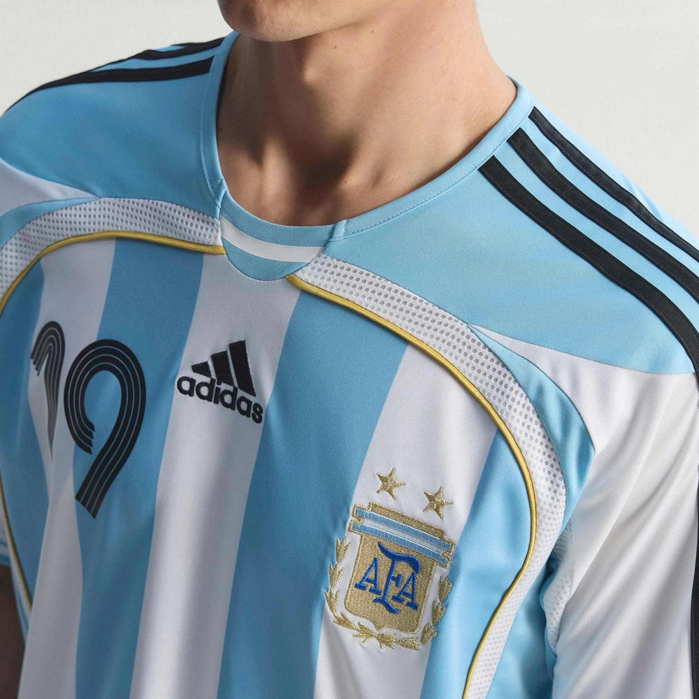2006 Argentina Men's Retro Stadium Home Messi #19 Soccer Jersey | Adidas Sale