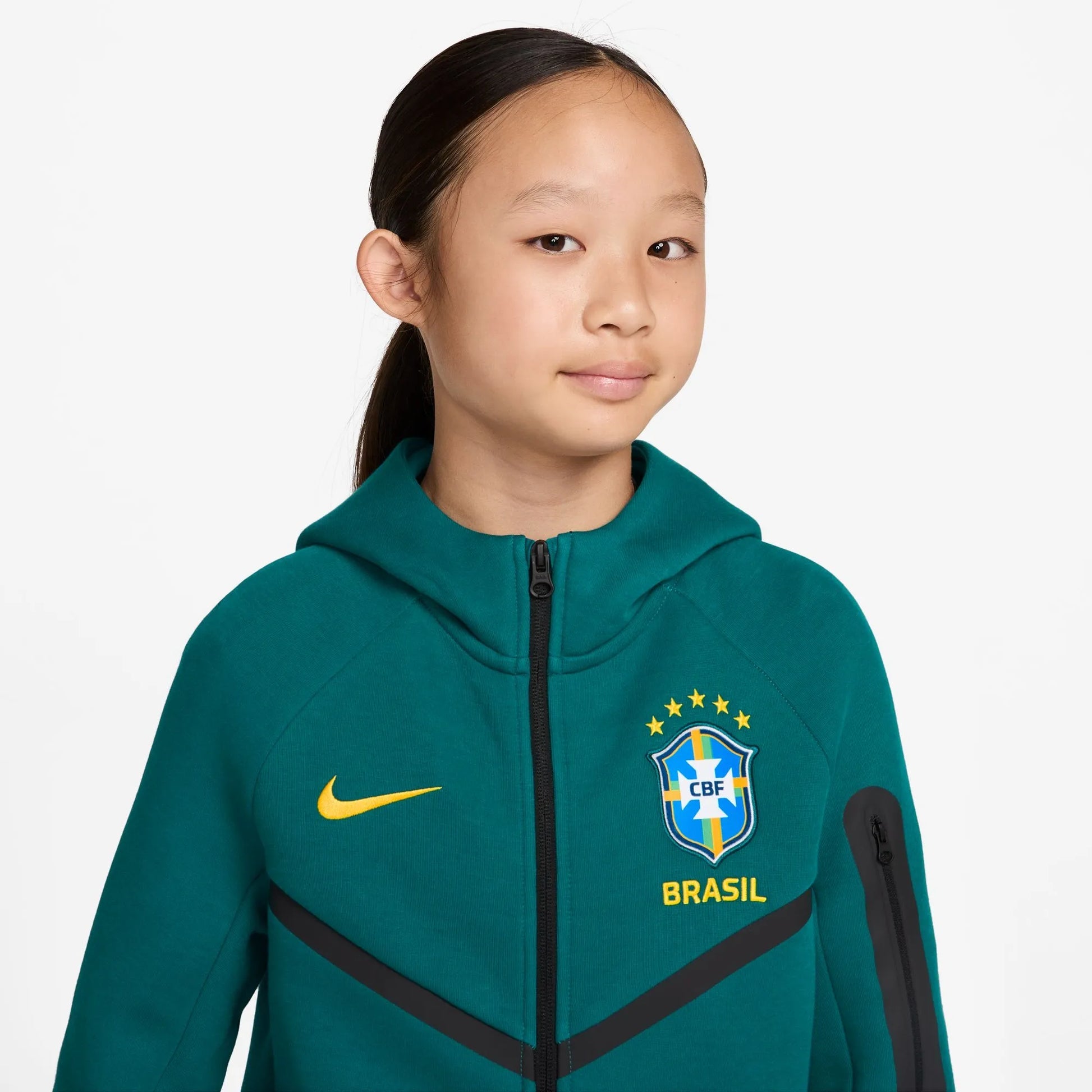 2026-27 Brazil Youth Full-Zip Tech Fleece Hoodie | Nike for Sale