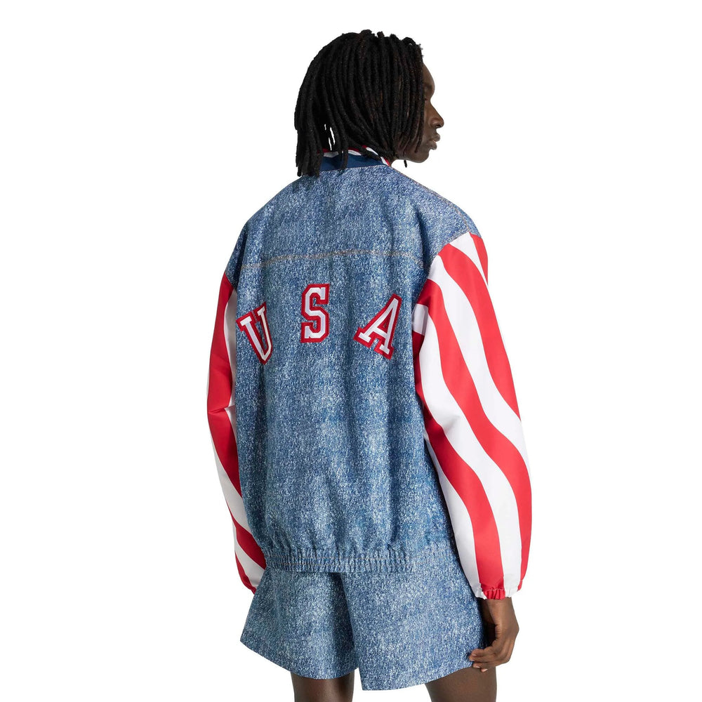 USA Men's Denim Graphic Track Top | Adidas for Sale