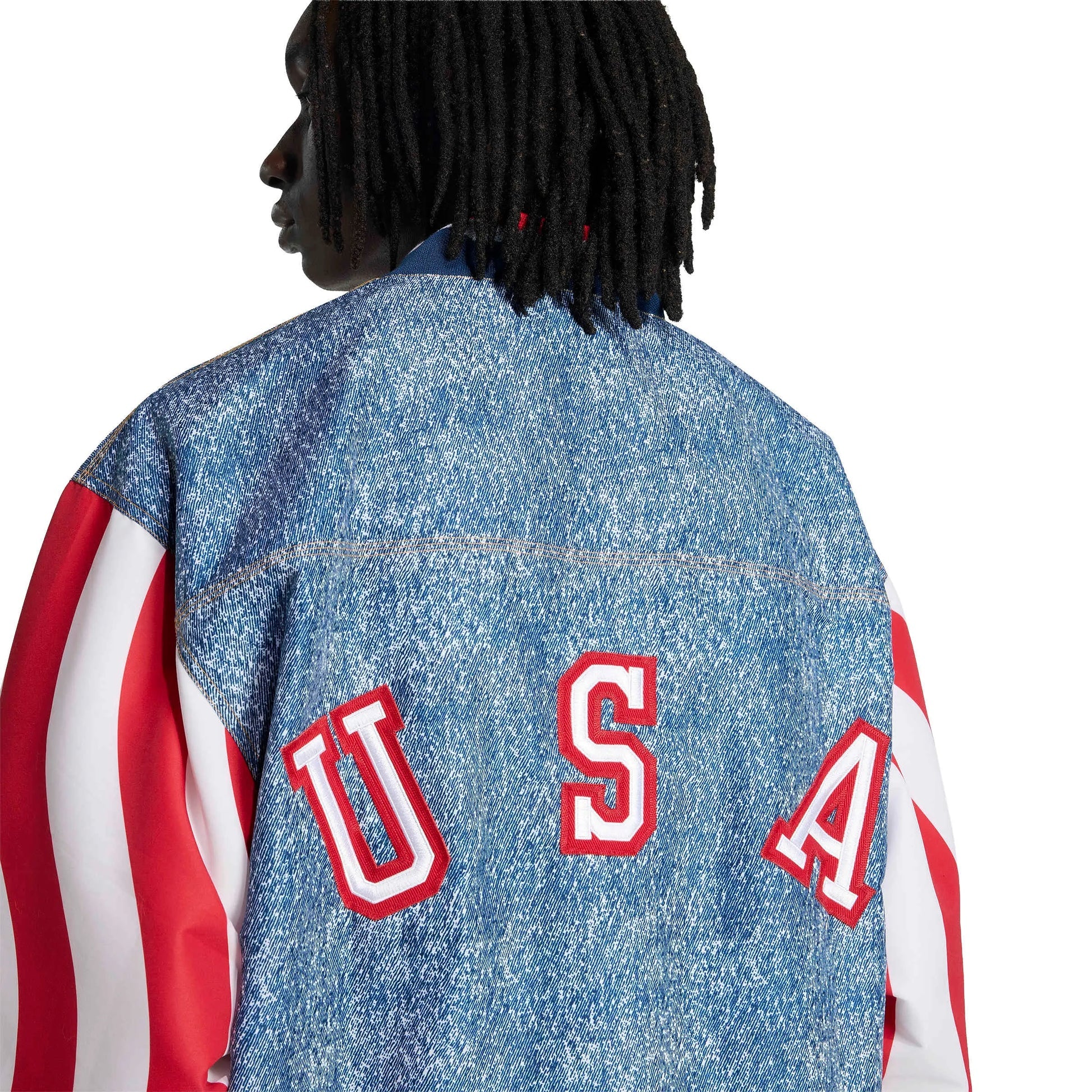 USA Men's Denim Graphic Track Top | Adidas for Sale