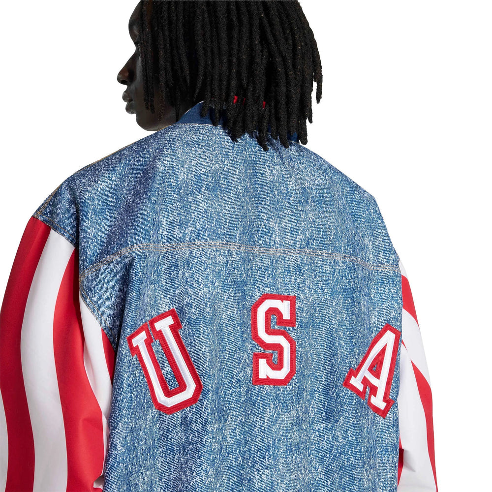 USA Men's Denim Graphic Track Top | Adidas for Sale